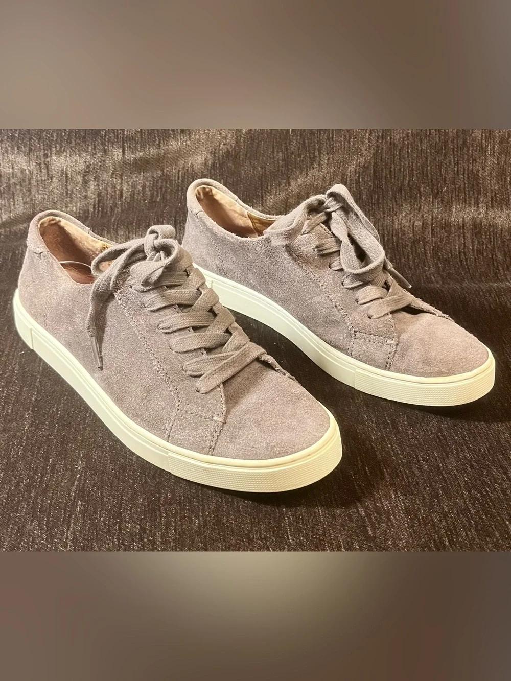 Women's Frye Gemma Suede Sneakers in Grey